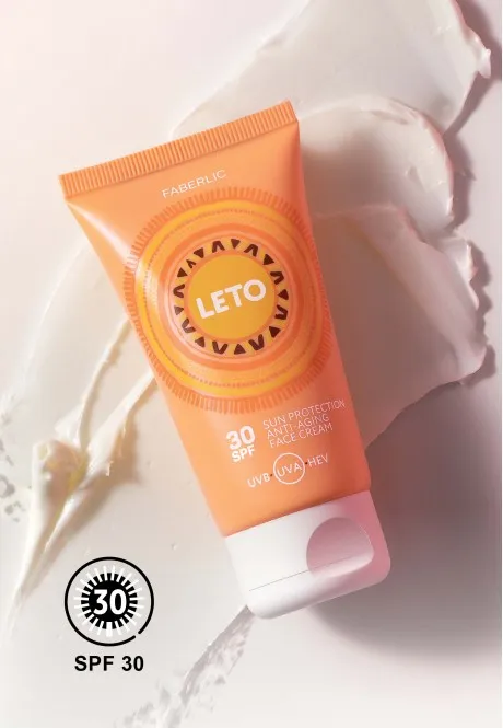 Крем для лица солнцезащитный антивозрастной SPF 30 Leto