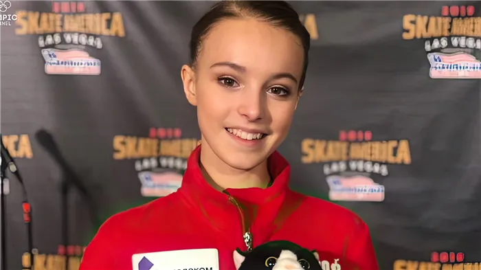 Аня Щербакова на этапе Гран-при Skate America